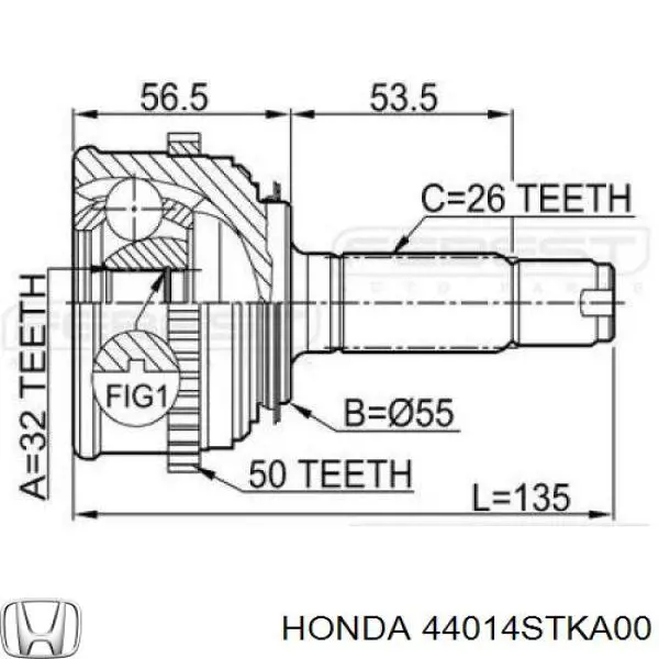 44014STKA00 Honda junta homocinética exterior delantera