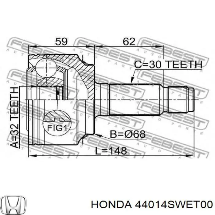 Comprar 44014SWET00 Honda Junta homocinetica