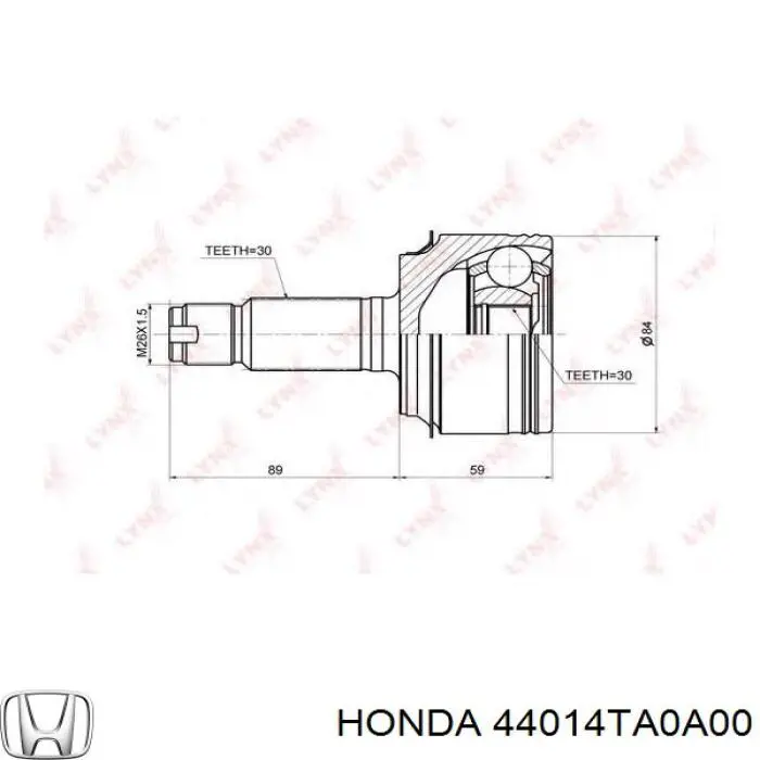 44014TA0A00 Honda junta homocinética exterior delantera