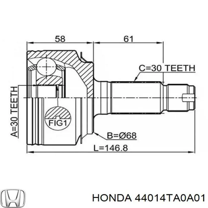 Comprar 44014TA0A01 Honda Junta homocinetica
