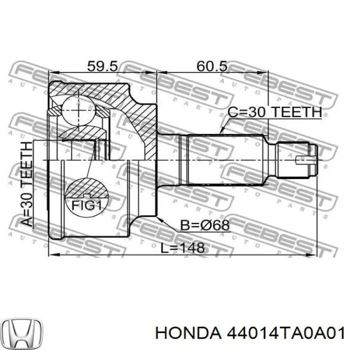44014TA0A01 Honda Junta homocinética
