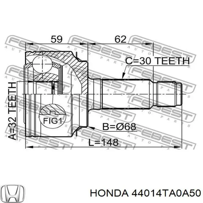 44014TA0A50 Honda Junta homocinética