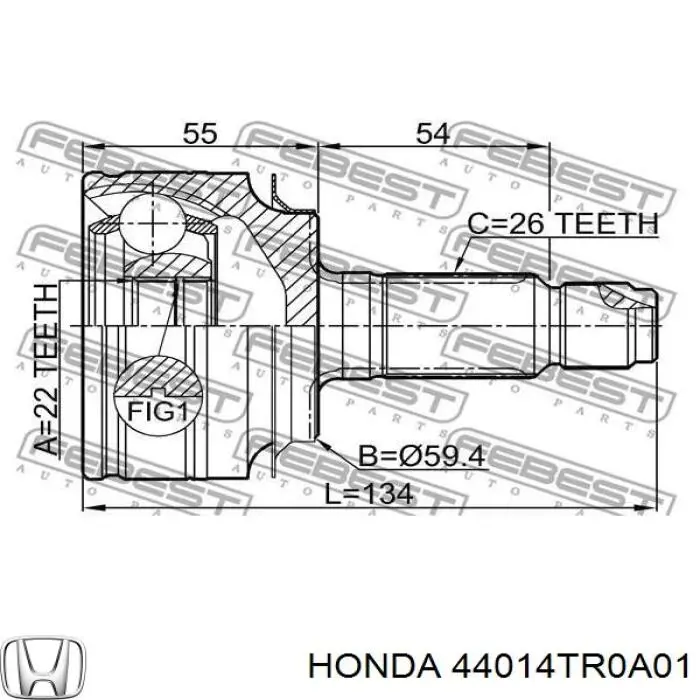 Junta homocinetica 44014TR0A01 Honda