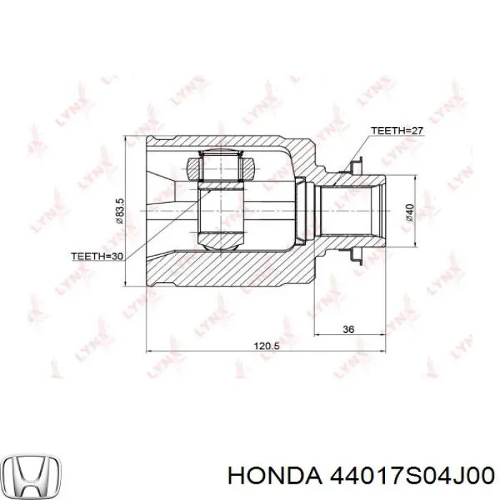 44017S0A030 Honda Fuelle palier delantero interior