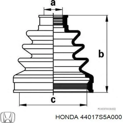 44017S5A000 Honda fuelle, árbol de transmisión delantero interior