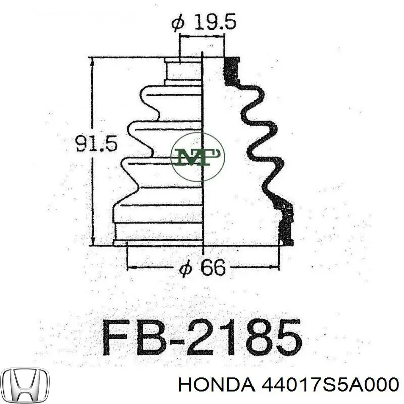 Comprar 44017S5A000 Honda Fuelle de semieje delantero interior
