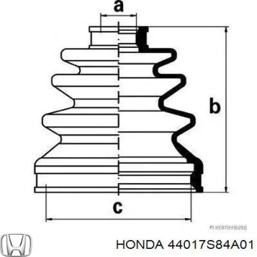 44017S84A01 Honda fuelle, árbol de transmisión delantero interior