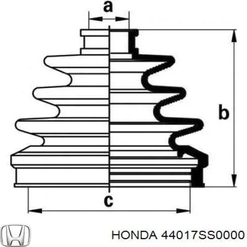 44017SS0000 Honda fuelle, árbol de transmisión delantero interior