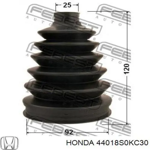 44018-S0K-C30 Honda fuelle, árbol de transmisión delantero exterior