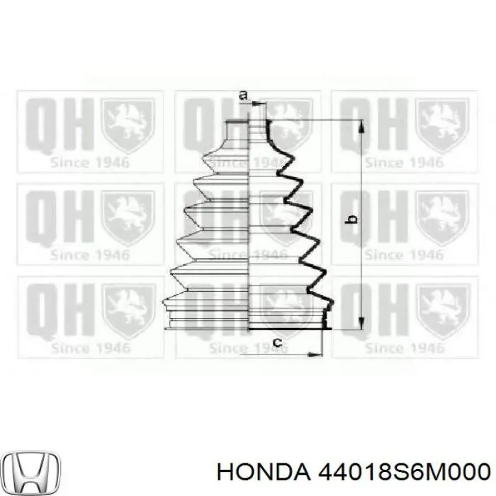 Fuelle semieje delantero exterior Honda 44018S6M000