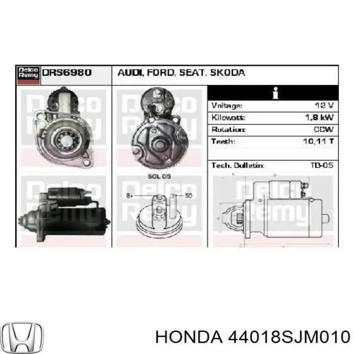 Fuelle semieje delantero exterior Honda 44018SJM000