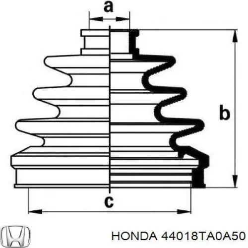 44018TA0A50 Honda Fuelle transmisión delantero exterior