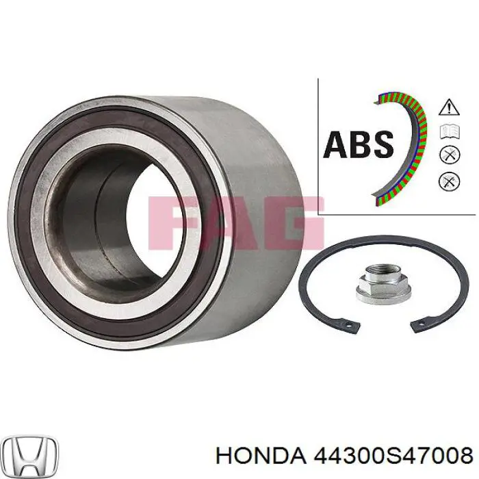 Cojinete de rueda delantero 44300S47008 Honda