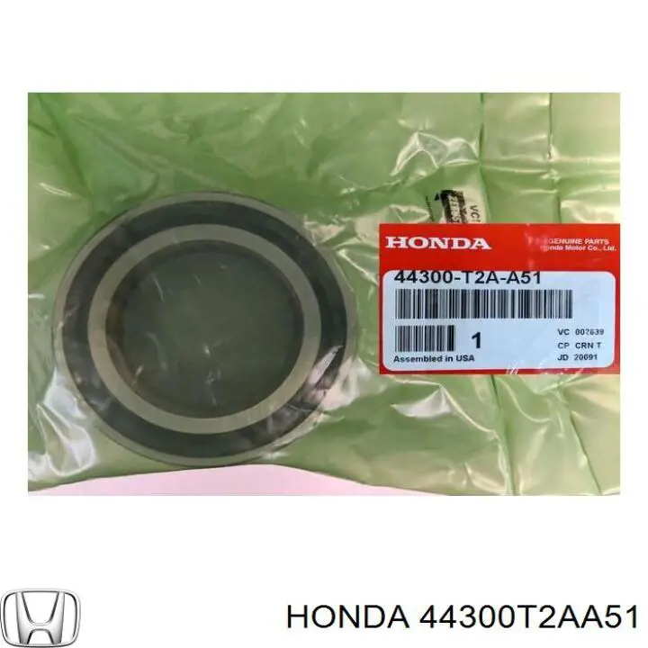 44300T2AA51 Honda Rodamientos de rueda delantero