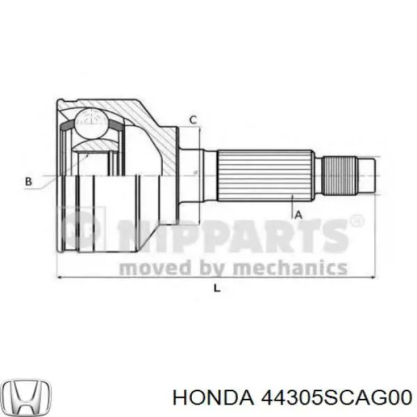 44305SCAG00 Honda árbol de transmisión delantero derecho