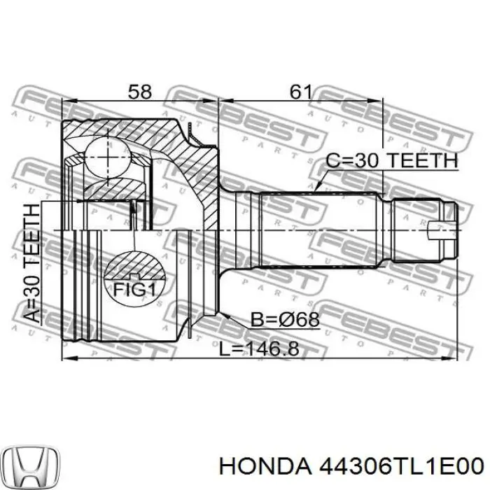 44306TL1E00 Honda