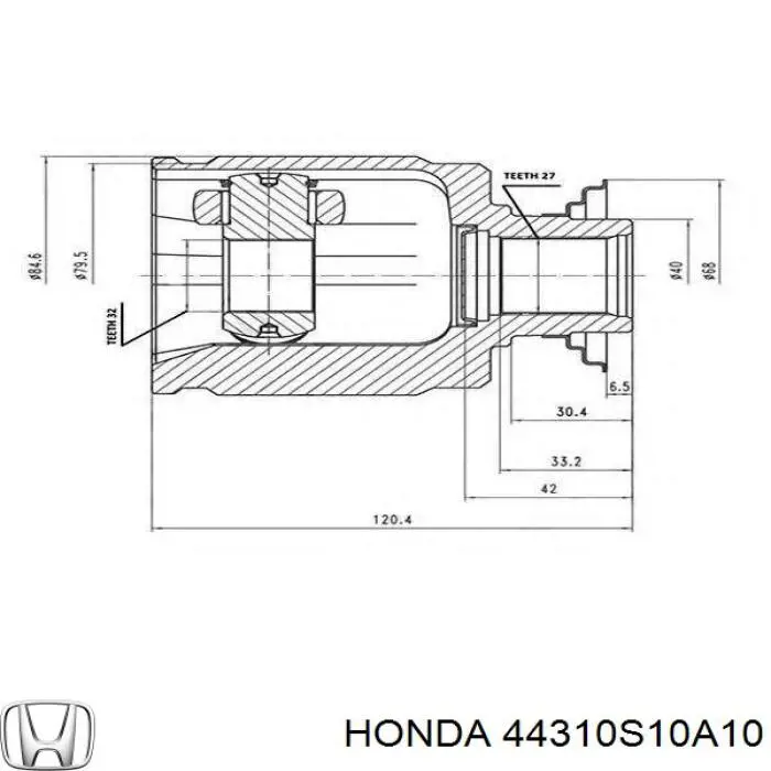 Comprar 44310S10A10 Honda Junta homocinética interna delantera izquierda