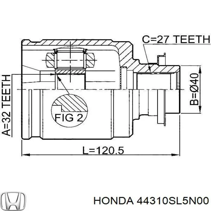 Junta homocinética interna delantera izquierda Honda 44310SL5N00 precio, desde 42,49 EUR