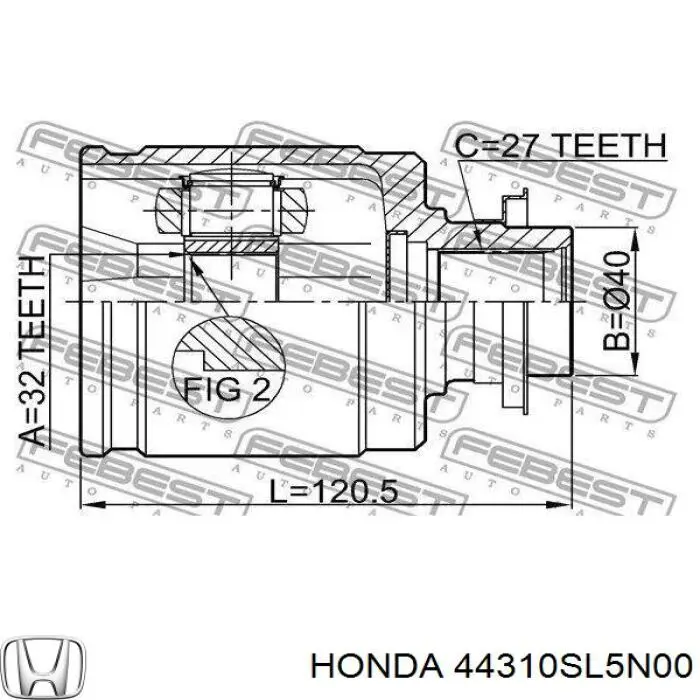 Comprar 44310SL5N00 Honda Junta homocinética interna delantera izquierda