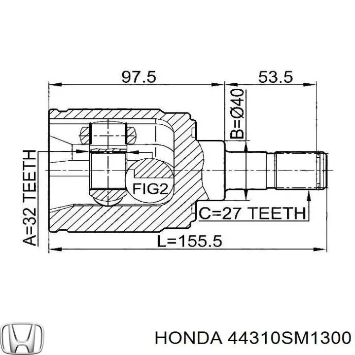 44310SM1300 Honda junta homocinética interior delantera derecha