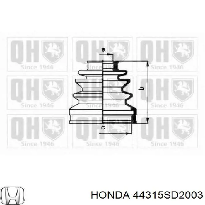 44315SD2003 Honda fuelle, árbol de transmisión delantero interior izquierdo