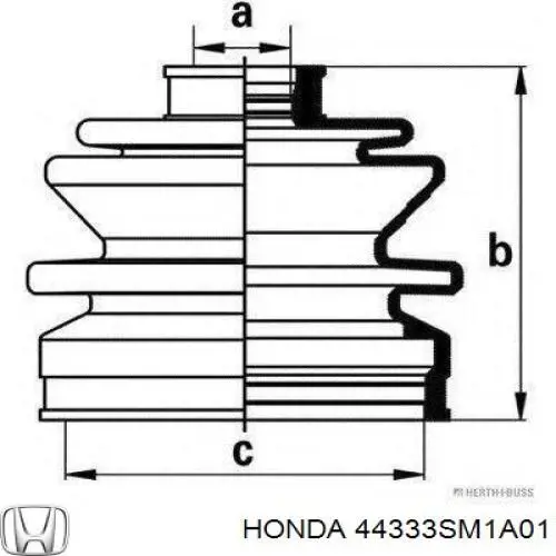 44333SM1A01 Honda fuelle, árbol de transmisión delantero exterior