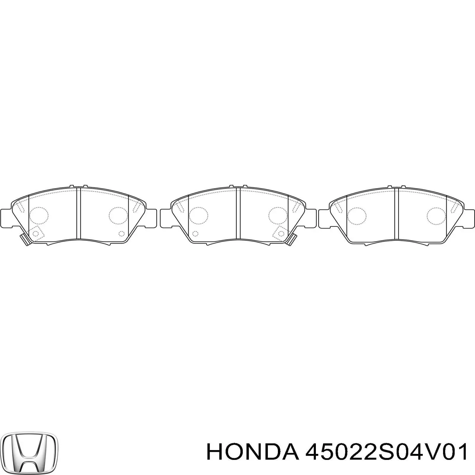 45022S04V01 Honda pastillas de freno delanteras