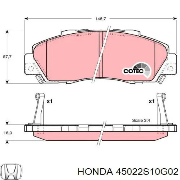 Pastillas de freno delanteras Honda CR-V 1 RD