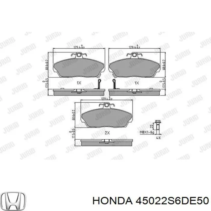 Pastillas freno delanteras Honda 45022S6DE50 precio, desde 22,42 EUR
