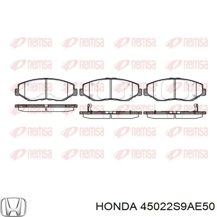 Comprar 45022S9AE50 Honda Pastillas delanteras de freno