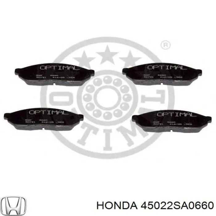 45022SA0660 Honda pastillas de freno delanteras