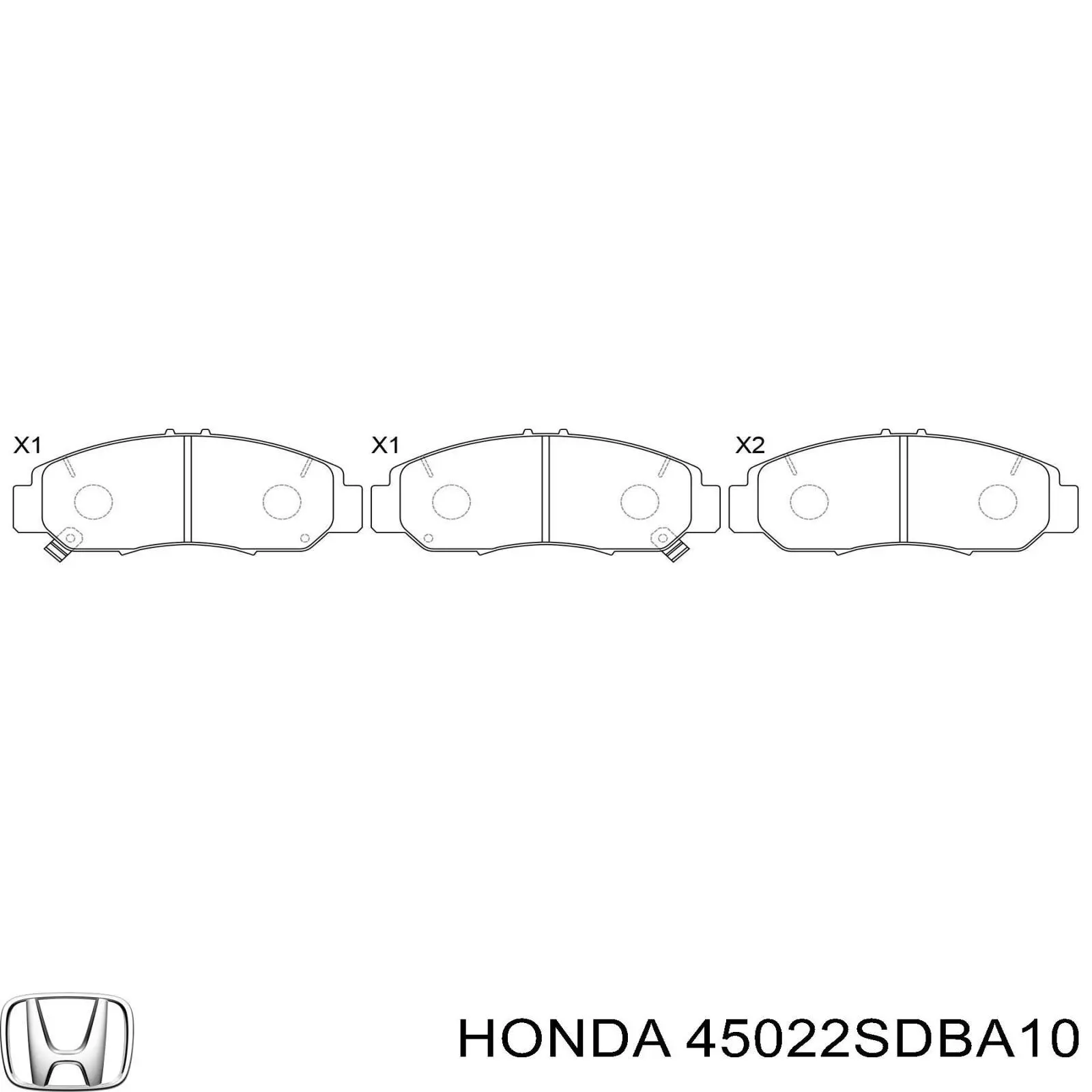 Pastillas de freno 45022SDBA10 Honda
