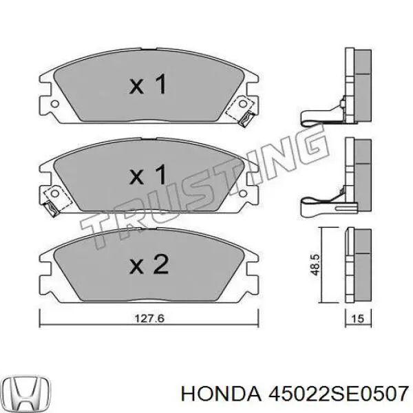 45022-SE0-507 Honda pastillas de freno delanteras