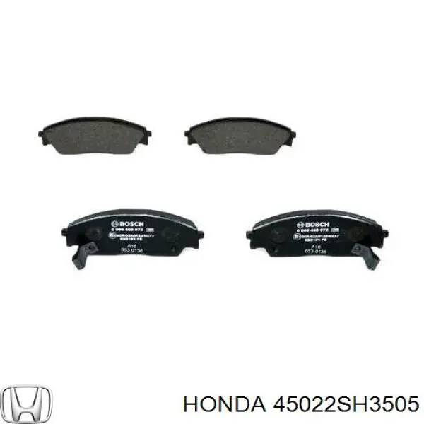 45022SH3505 Honda pastillas de freno delanteras