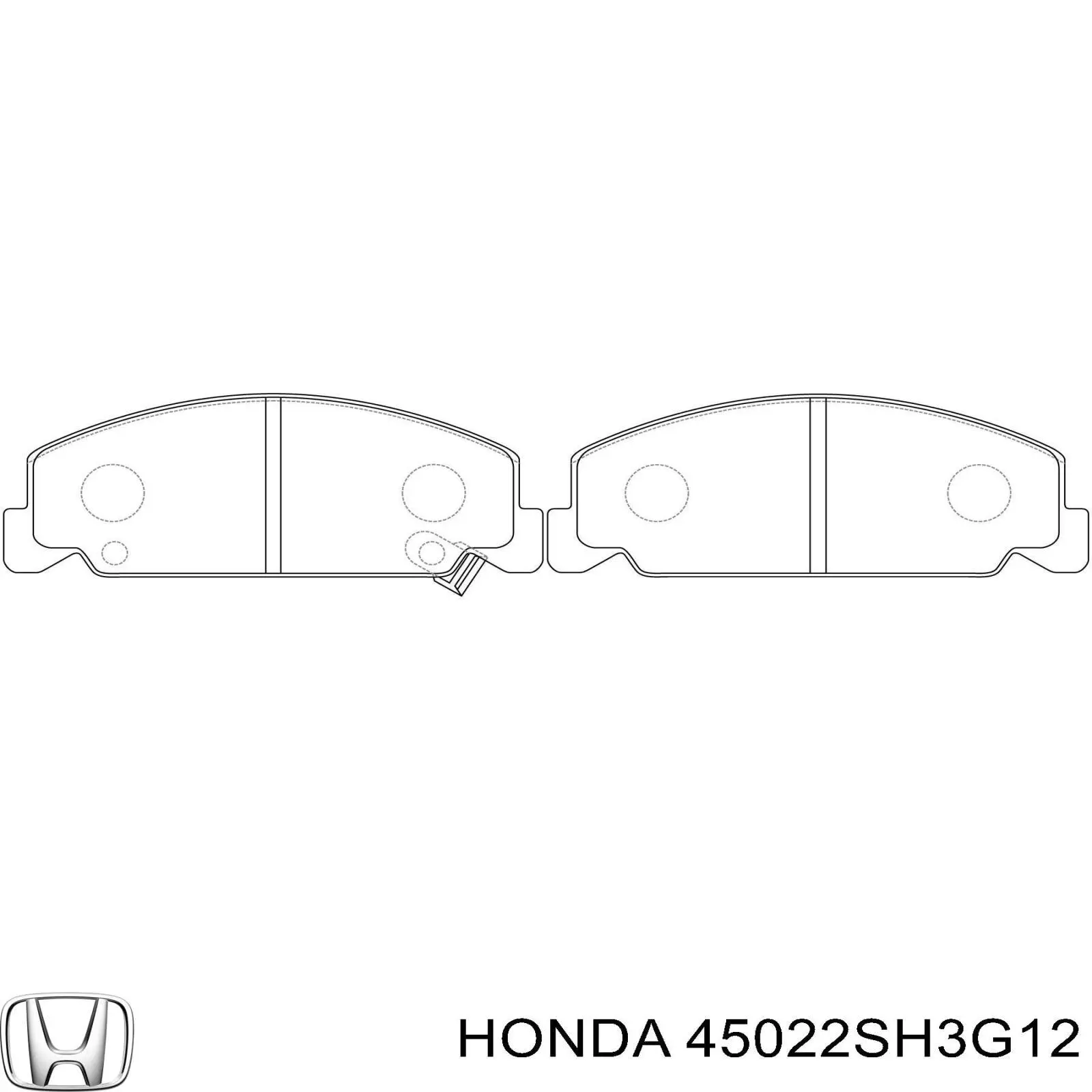 45022SH3G12 Honda pastillas de freno delanteras