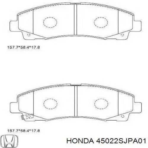 Comprar 45022SJPA01 Honda Pastillas delanteras de freno
