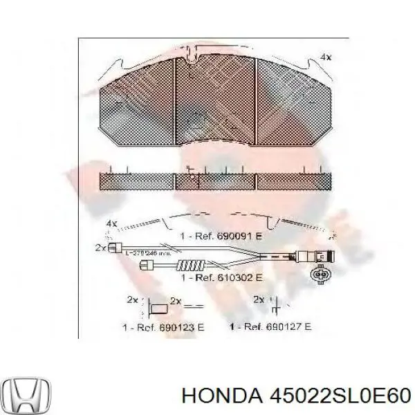 Pastillas de freno delanteras Honda CR-V 1 RD