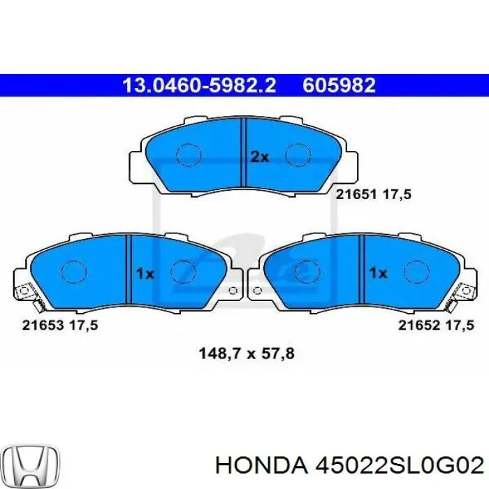 Pastillas de freno delanteras Honda CR-V 1 RD
