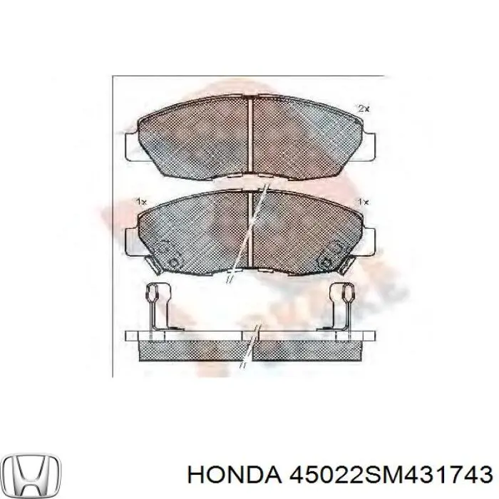 45022SM431743 Honda pastillas de freno delanteras