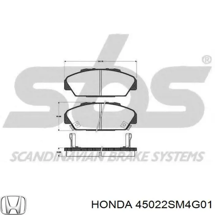 45022SM4G01 Honda Pastillas delanteras
