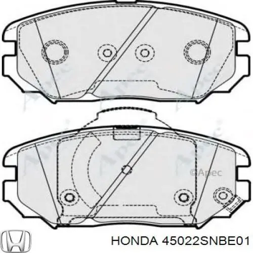 Pastillas freno delanteras Honda 45022SNBE01 precio, desde 26,82 EUR