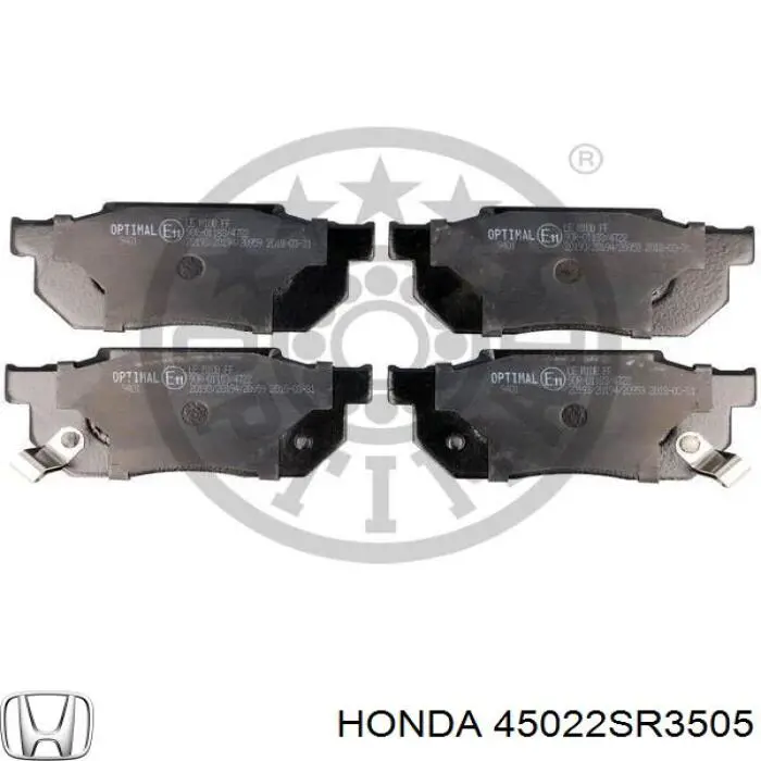 45022SR3505 Honda pastillas de freno delanteras