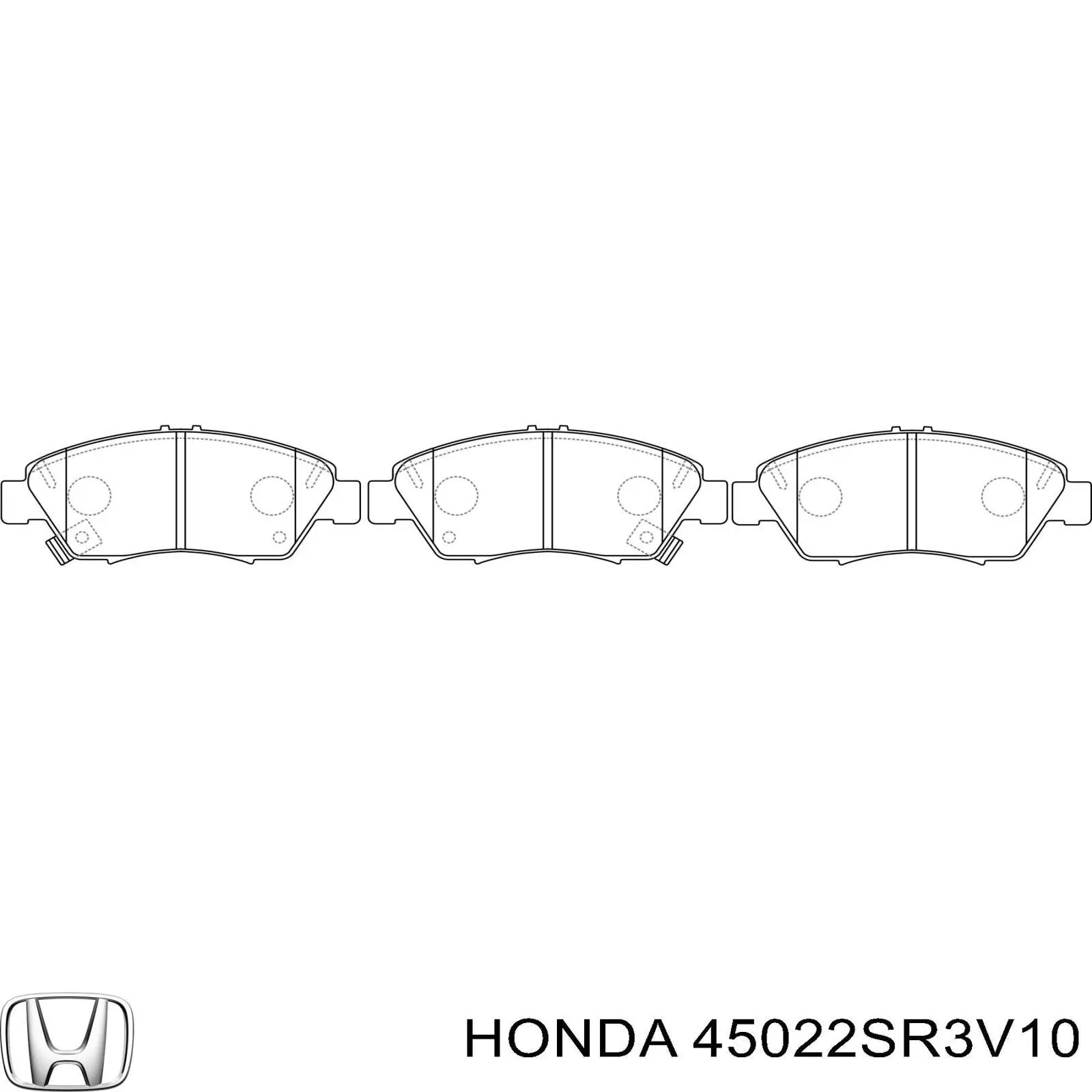 45022-SR3-V10 Honda pastillas de freno delanteras