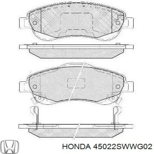 Pastillas freno delanteras Honda 45022SWWG02 precio, desde 34,53 EUR