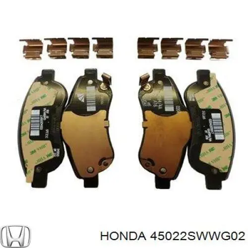 Comprar 45022SWWG02 Honda Pastillas delanteras de freno
