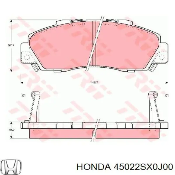 Pastillas de freno delanteras Honda CR-V 1 RD