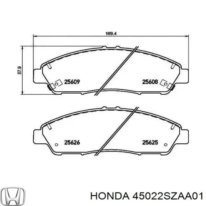45022SZAA01 Honda Pastillas delanteras