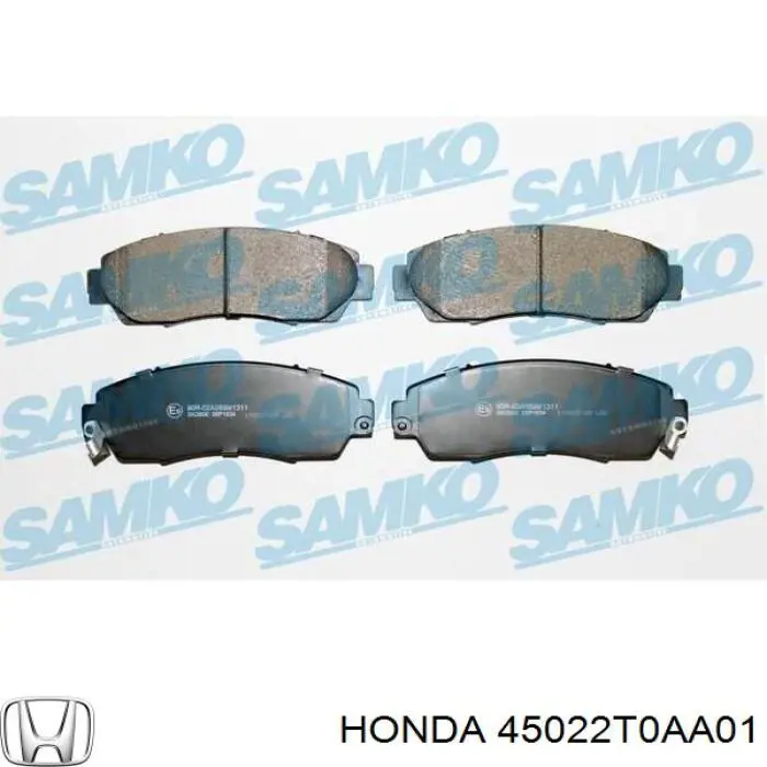 Pastillas de freno 45022T0AA01 Honda