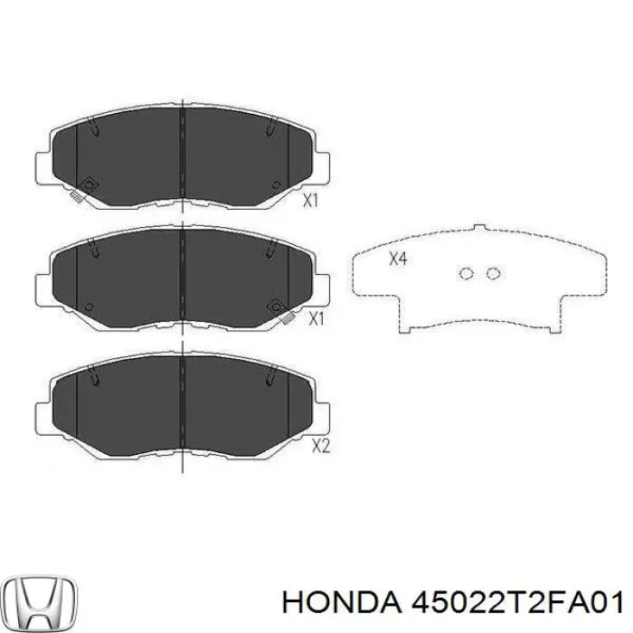 Pastillas de freno 45022T2FA01 Honda