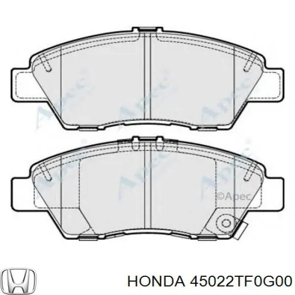 45022TF0G00 Honda pastillas de freno delanteras